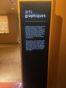présentoire de la partie des Arts graphiques du musée